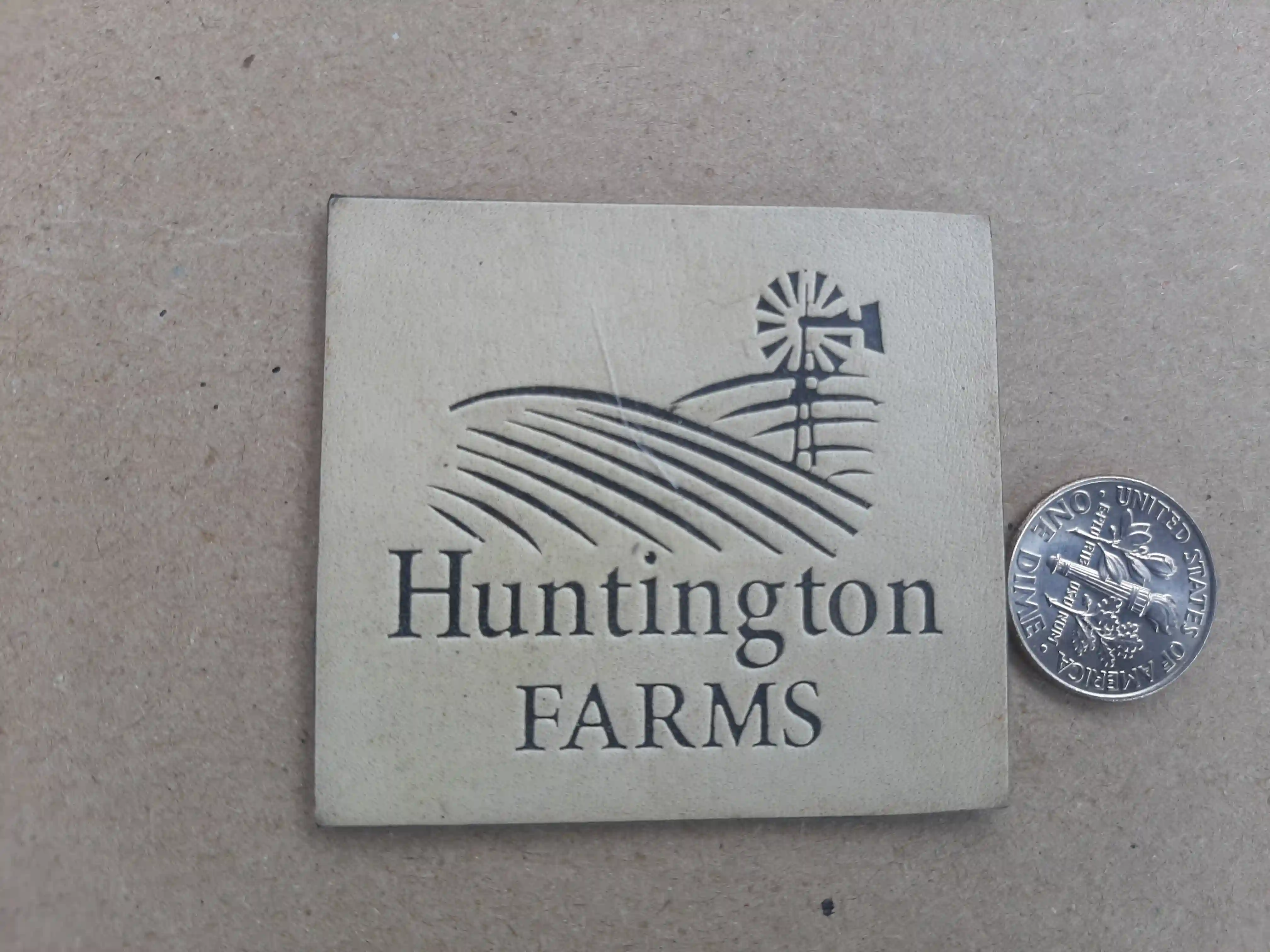 Debossed Faux Leather crisp hand made creation with Leather Mold for precision Huntington Farms Agriulture_Farming